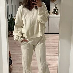 Cream Aerie loungewear matching set